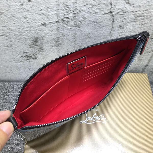 ルブタン コピー Christian Louboutin Peter Pouch クラッチバッグ Etain 2015年春夏新作 1145048-0001-CM57